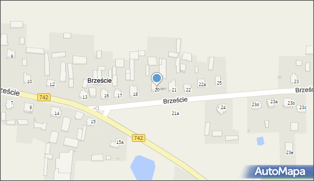 Brzeście, Brzeście, 20, mapa Brzeście