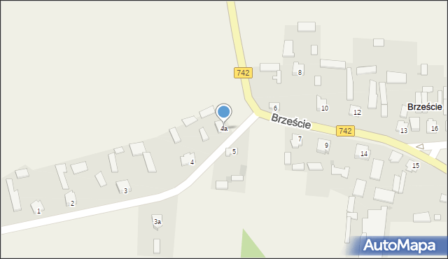 Brzeście, Brzeście, 4a, mapa Brzeście