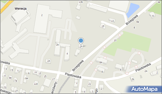 Brzesko, Brzegowa, 17, mapa Brzesko