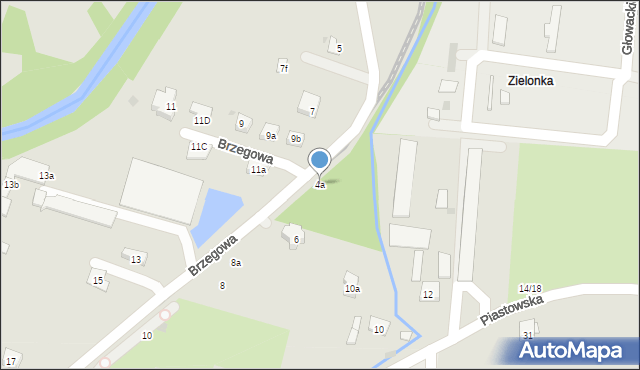 Brzesko, Brzegowa, 4a, mapa Brzesko