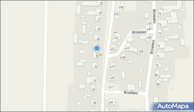 Brzesko, Brzesko, 31, mapa Brzesko