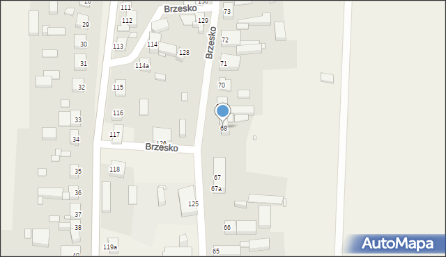 Brzesko, Brzesko, 68, mapa Brzesko