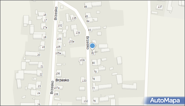 Brzesko, Brzesko, 81, mapa Brzesko