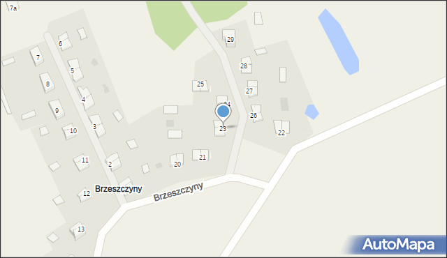 Brzeszczyny, Brzeszczyny, 23, mapa Brzeszczyny