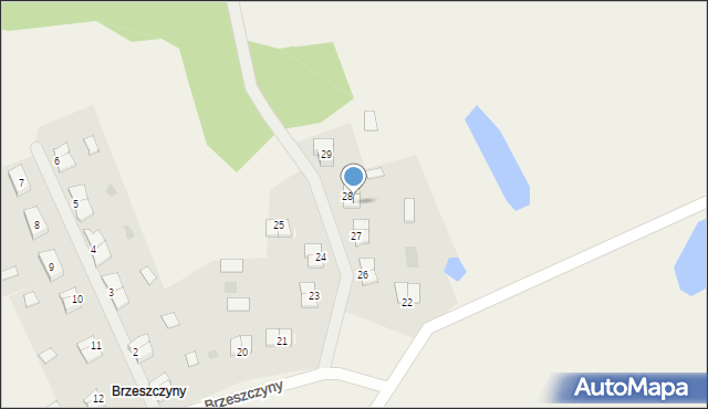 Brzeszczyny, Brzeszczyny, 28/1, mapa Brzeszczyny