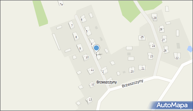 Brzeszczyny, Brzeszczyny, 3, mapa Brzeszczyny