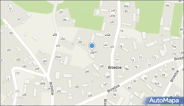 Brzeźce, Brzeźce, 144, mapa Brzeźce
