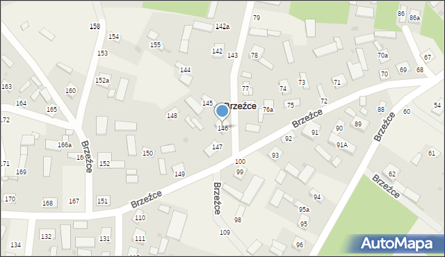 Brzeźce, Brzeźce, 146, mapa Brzeźce
