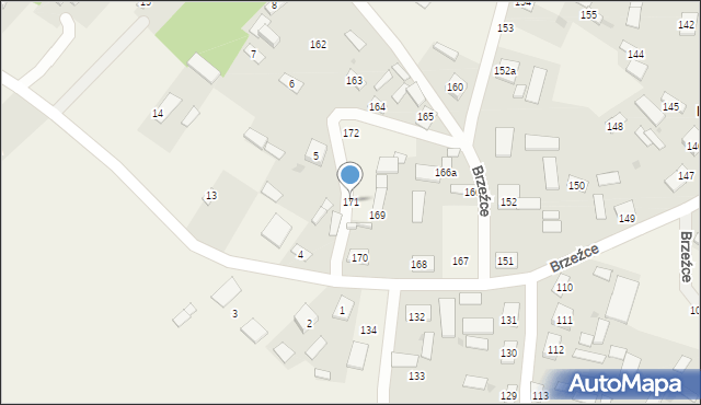 Brzeźce, Brzeźce, 171, mapa Brzeźce