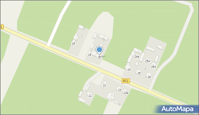 Brzeźce, Brzeźce, 20, mapa Brzeźce