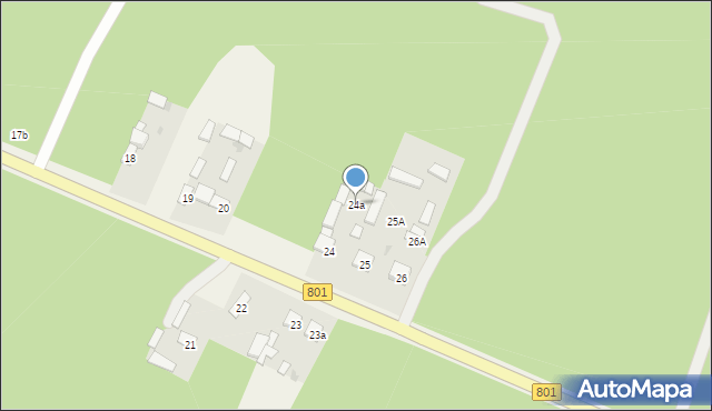 Brzeźce, Brzeźce, 24a, mapa Brzeźce