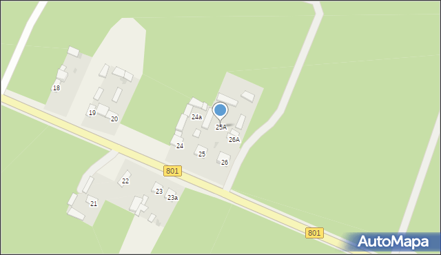 Brzeźce, Brzeźce, 25A, mapa Brzeźce