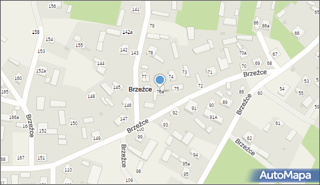 Brzeźce, Brzeźce, 76a, mapa Brzeźce