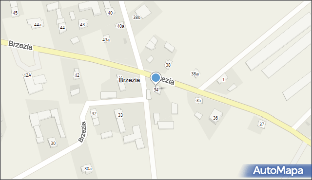 Brzezia, Brzezia, 34, mapa Brzezia