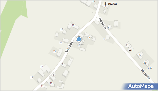 Brzezica, Brzezica, 7, mapa Brzezica