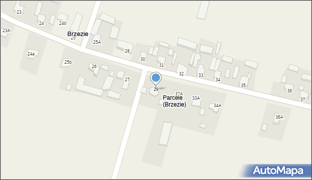 Brzezie, Brzezie, 29, mapa Brzezie