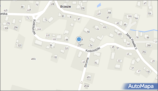 Brzezie, Brzezie, 123, mapa Brzezie