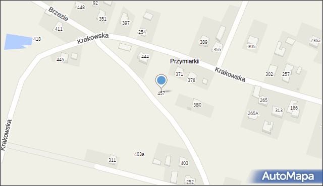 Brzezie, Brzezie, 457, mapa Brzezie