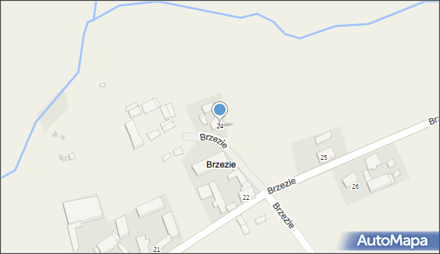 Brzezie, Brzezie, 24, mapa Brzezie