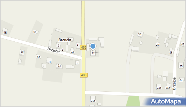 Brzezie, Brzezie, 31, mapa Brzezie