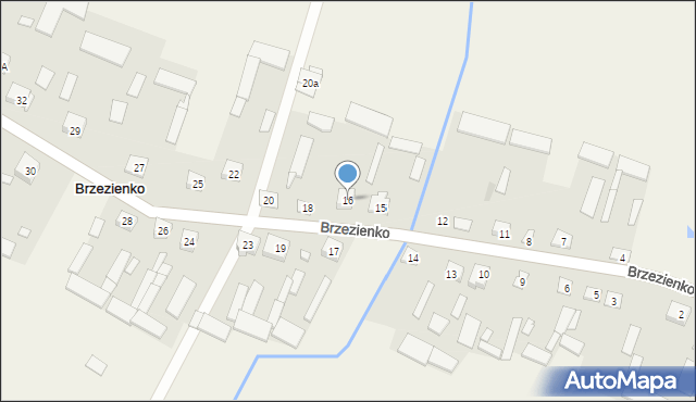 Brzezienko, Brzezienko, 16, mapa Brzezienko