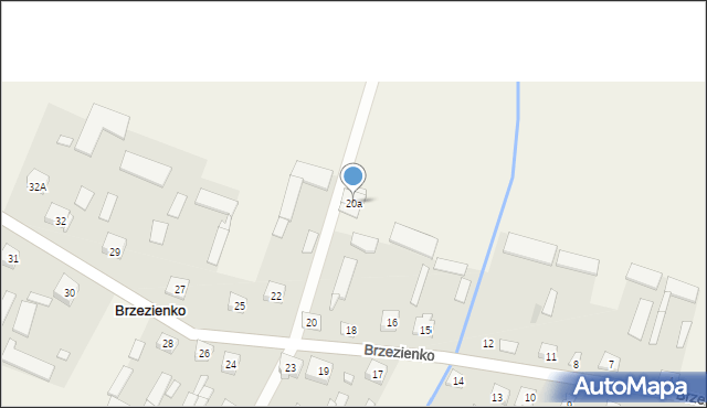 Brzezienko, Brzezienko, 20a, mapa Brzezienko