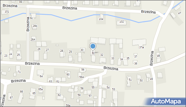 Brzezina, Brzezina, 31, mapa Brzezina