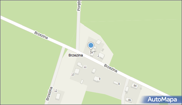 Brzezina, Brzezina, 2a, mapa Brzezina
