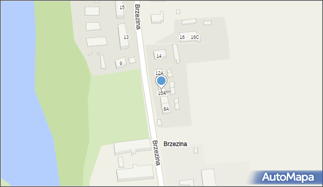 Brzezina, Brzezina, 10A, mapa Brzezina