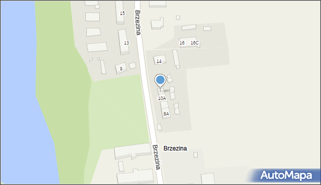 Brzezina, Brzezina, 10B, mapa Brzezina