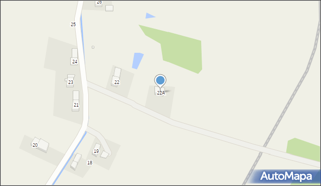 Brzeziniec, Brzeziniec, 22A, mapa Brzeziniec