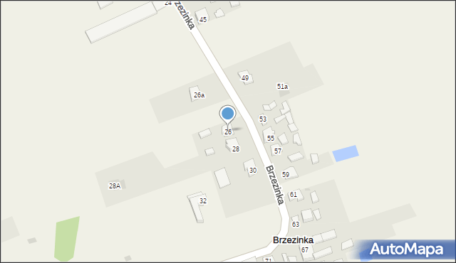 Brzezinka, Brzezinka, 26, mapa Brzezinka