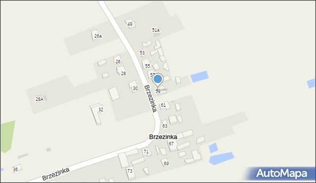 Brzezinka, Brzezinka, 59, mapa Brzezinka