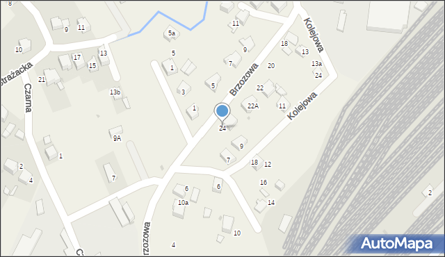 Brzezinka, Brzozowa, 24, mapa Brzezinka