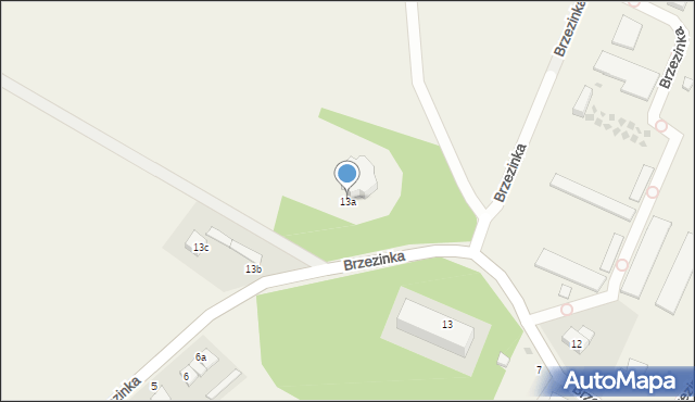 Brzezinka, Brzezinka, 13a, mapa Brzezinka