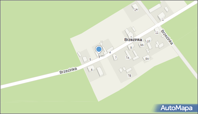 Brzezinka, Brzezinka, 3, mapa Brzezinka