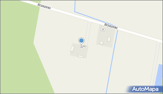 Brzezinki, Brzezinki, 11, mapa Brzezinki