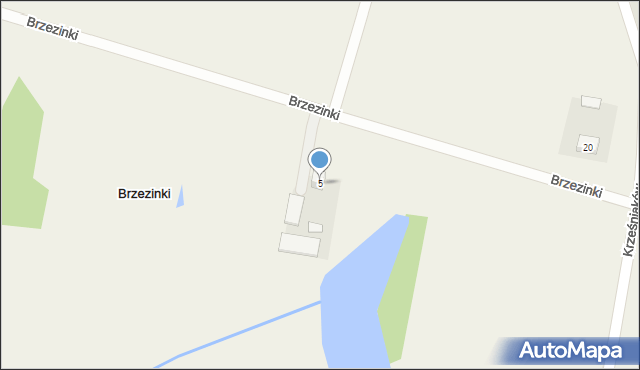 Brzezinki, Brzezinki, 5, mapa Brzezinki