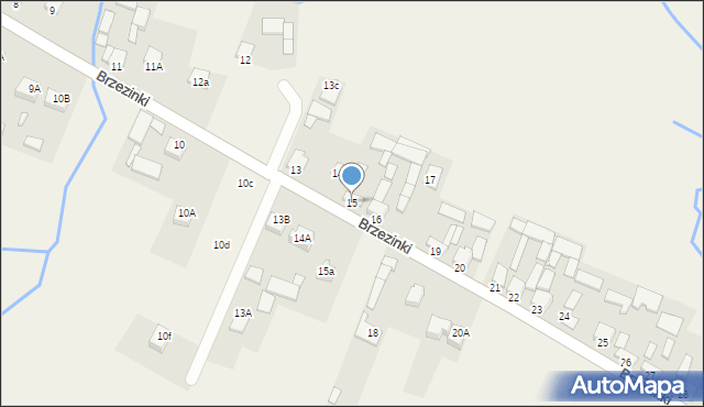 Brzezinki, Brzezinki, 15, mapa Brzezinki