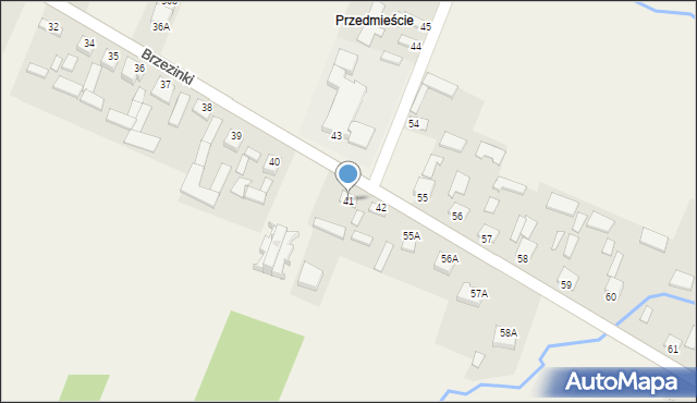 Brzezinki, Brzezinki, 41, mapa Brzezinki