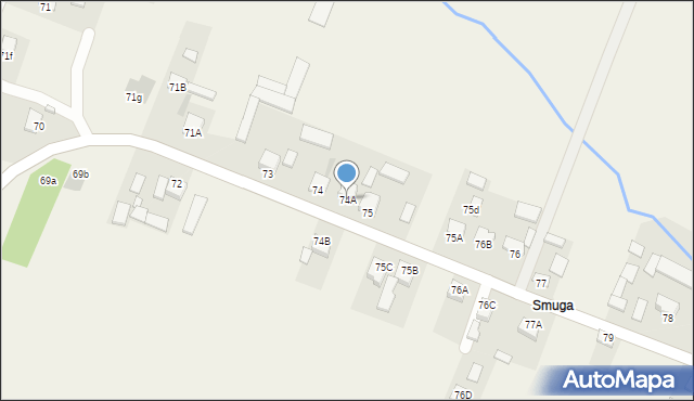 Brzezinki, Brzezinki, 74A, mapa Brzezinki