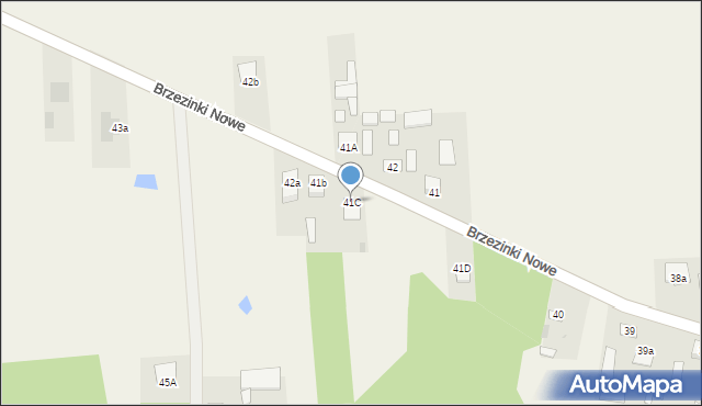 Brzezinki Nowe, Brzezinki Nowe, 41C, mapa Brzezinki Nowe