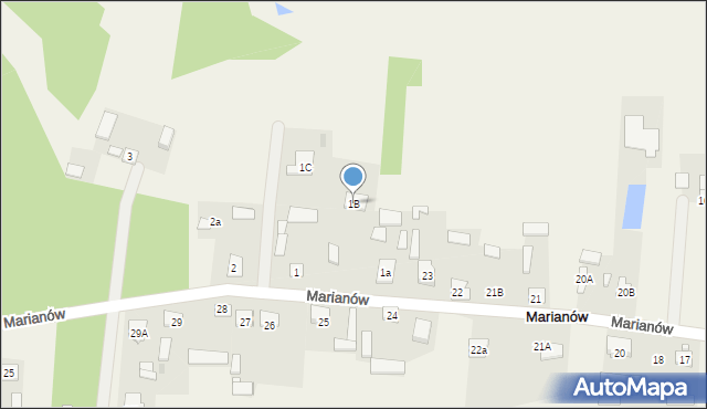 Brzezinów, Brzezinów, 1B, mapa Brzezinów