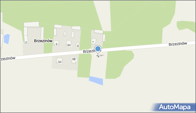 Brzezinów, Brzezinów, 7a, mapa Brzezinów