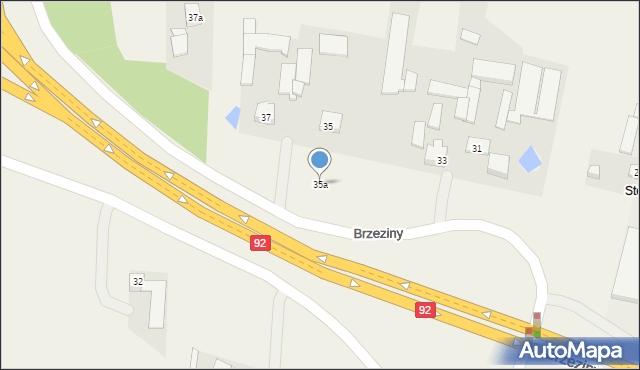 Brzeziny, Brzeziny, 35a, mapa Brzeziny