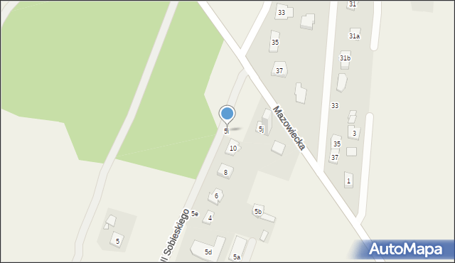 Brzeziny, Brzeziny, 5i, mapa Brzeziny
