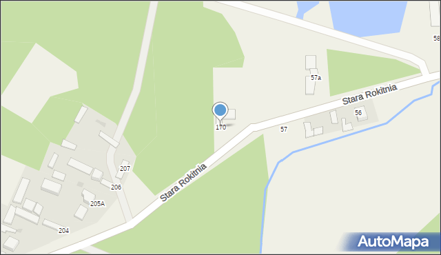 Brzeziny, Brzeziny, 170, mapa Brzeziny