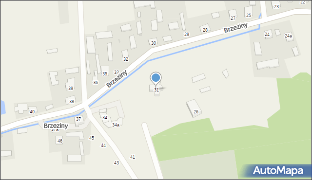 Brzeziny, Brzeziny, 31, mapa Brzeziny