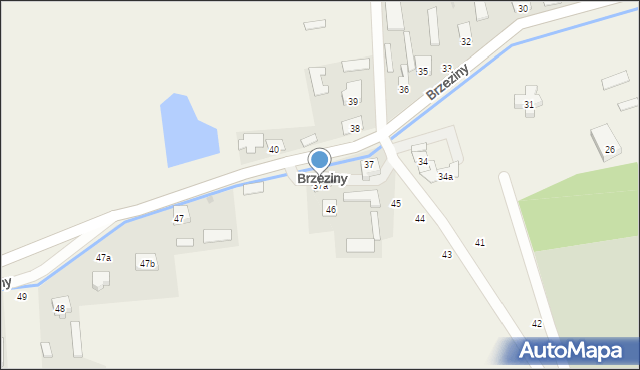 Brzeziny, Brzeziny, 37a, mapa Brzeziny