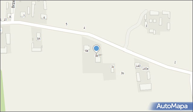 Brzeziny, Brzeziny, 3d, mapa Brzeziny